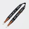 O My Bag Canvas Logo Strap-Black/Cognac Classic Leather | Crossbody Bags